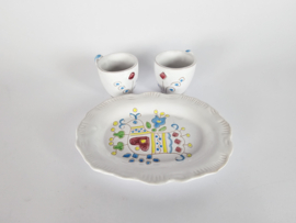 Sardegna Ceramiche - decor 'Pavoncella' - keramiek - Italiaans - 3e kwart 20e eeuw