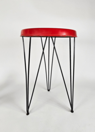 Seggiolina Krukje -  Pilastro design by Tjerk Reijenga -  Amsterdam Nederland - 1950s - Hairpin tripod stool -  hocker