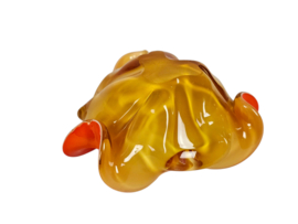 Murano - zeester vormige - asbak - oranje/geel/oker kleurig - 60's