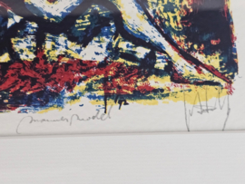 Jits Bakker - Litho - 'Mannen Model' - gesigneerd - 1992