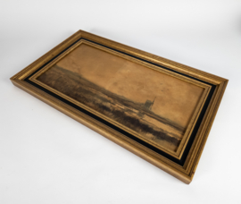 Theodorus J. Arts (Dorus Arts) - 'Moerassig Land' - Olieverf op board - gesigneerd - 1932