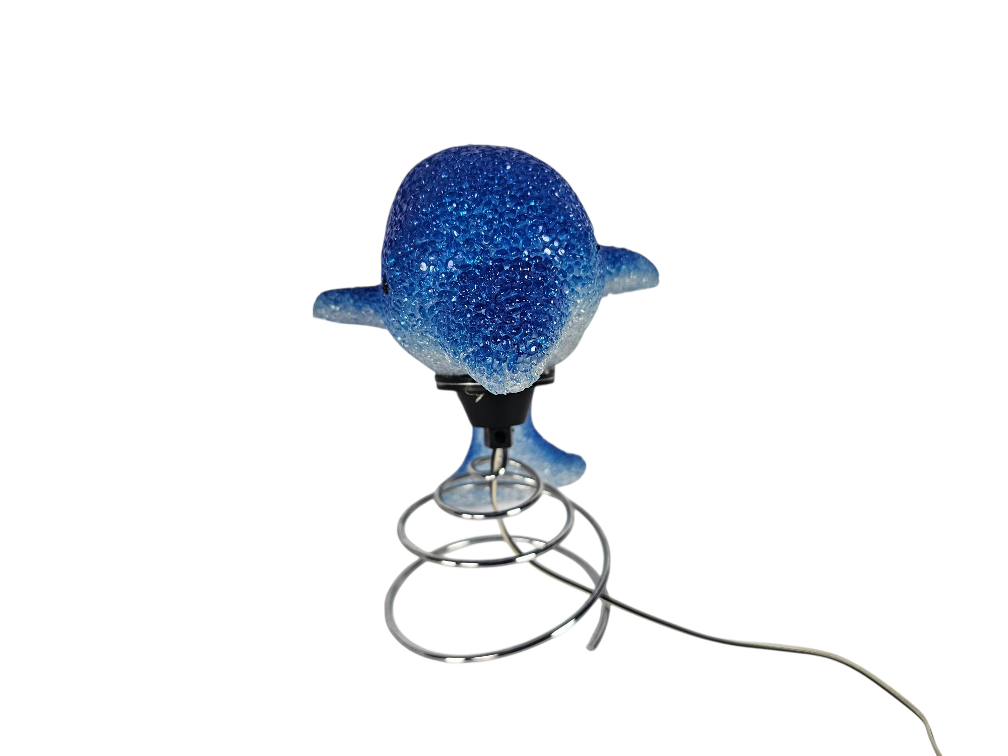 Dolfijn lamp - tafellamp - rubber - metaal - 90's