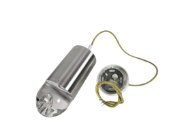Raak Amsterdam - B 1015 - 'bullet' hanglamp - aluminium - kristal - Holland - 60's
