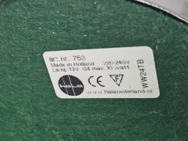 Hala Zeist - tafellamp - kristal - geborsteld aluminium - 80s