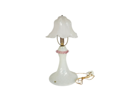 Murano - Opaline - glasdesign - tafellamp - paddenstoel lamp - hand geblazen - 80's