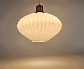 Vintage - Ufo lamp - opaline - koper - Scandinavisch - 1970s