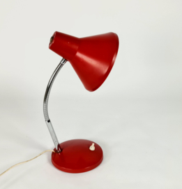 Hala Zeist - bureaulamp - rood - flexibele hals - 60's