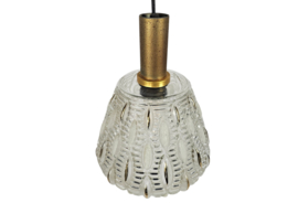 Hollywood Regency - ontwerp Rupert Nikoll - hanglamp - kristal - messing - 1950's