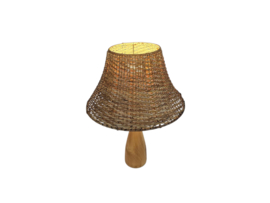 Ikea - Ikea  LÄNS - tafellamp - hout - riet - type B 9804 - 1990's