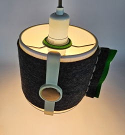 Vintage / muurlamp - magneetlamp - vilt - 3e kwart 20e eeuw