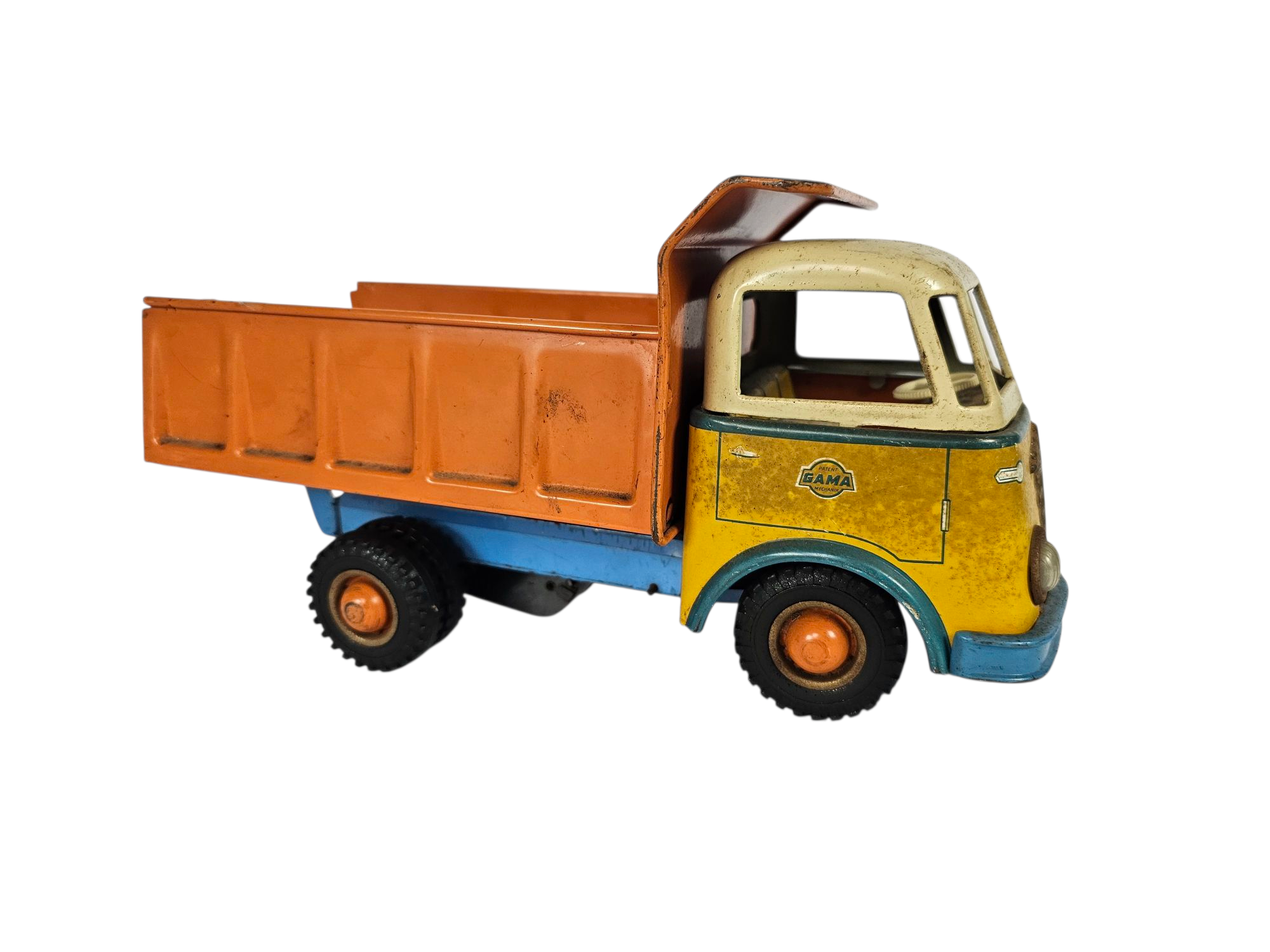 GAMA - blikken speelgoed - hydraulische  dump truck -  Germany - 1950-1959 -