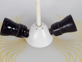 Paraplulamp - Retro - Vintage - glas - metaal - 3e kwart 20e eeuw