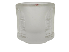 IIttala - 'Balladi' - design Jorma Vennola - 'frosted glass' - waxinelichthouder - Finland - 80s