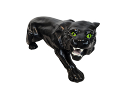 Panter - kunsthars - keramiek -  beeld  - polyresin - 2000