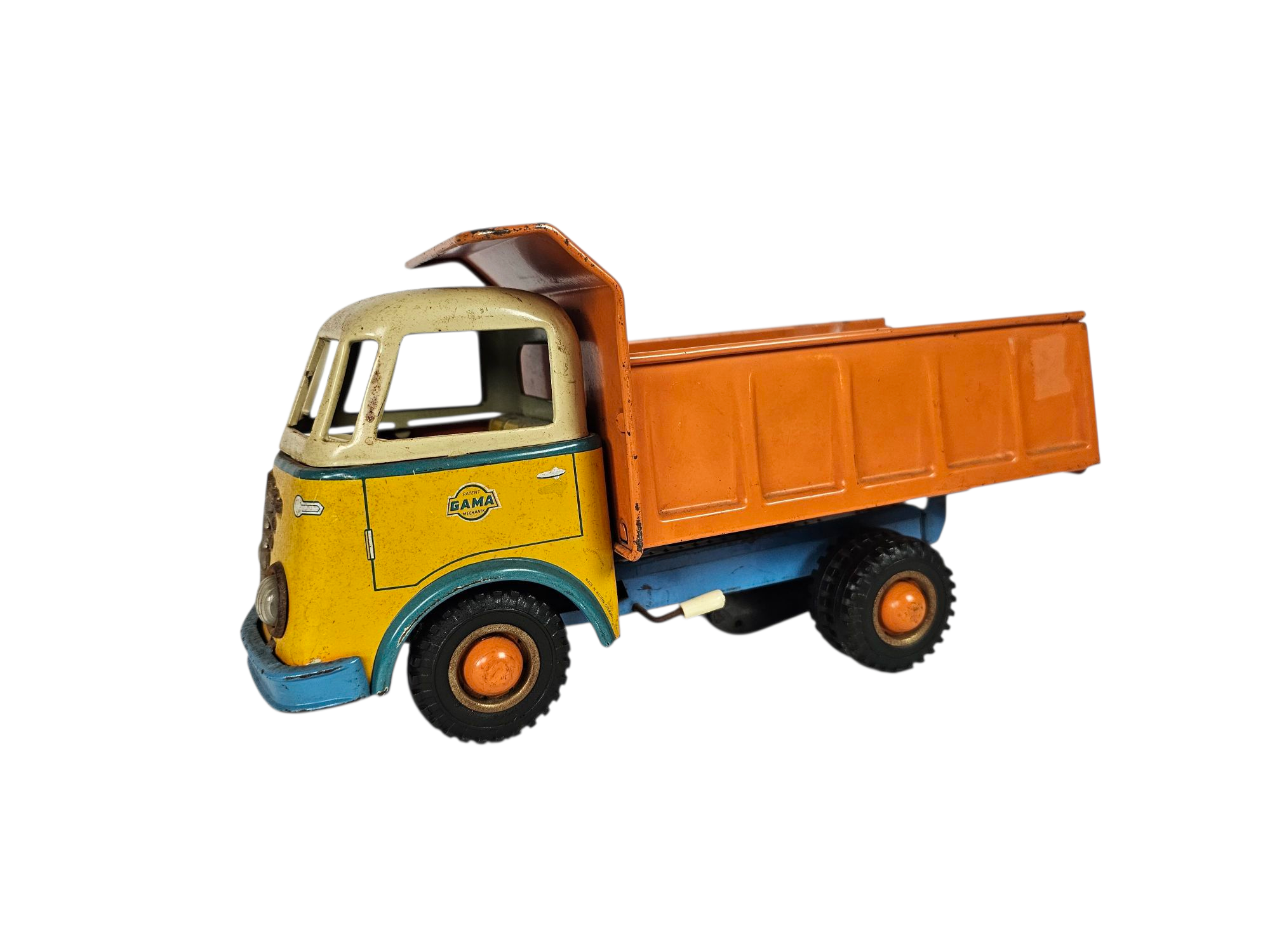 GAMA - blikken speelgoed - hydraulische  dump truck -  Germany - 1950-1959 -