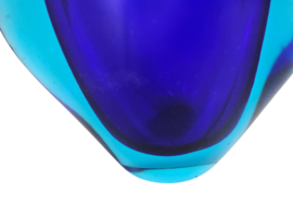 Murano - Flavio Poli - 'Bud' vase - Aqua- en cobalt blauw - Italie - 60's