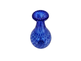 Murano - flesvaas - ingesloten luchtbellen - cobalt blauw - Italie - 80's