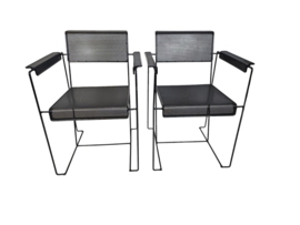 Pilastro stijl - Post Modern -  (2) chairs - geperforeerd staal - Holland - 70's
