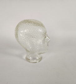Piero Fornasetti stijl - Mannequin - glazen hoofd - geperst glas - mid century modern
