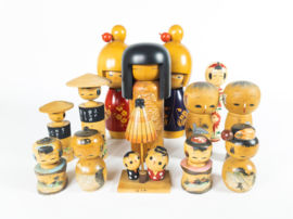 Vintage - Japan - Kokeshi -  aantal 13 - design Umeyoshi Yamgishi - 1950-1970