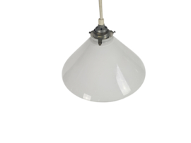 Bankierslamp - Schoemakerslamp - opaline glas - 80's