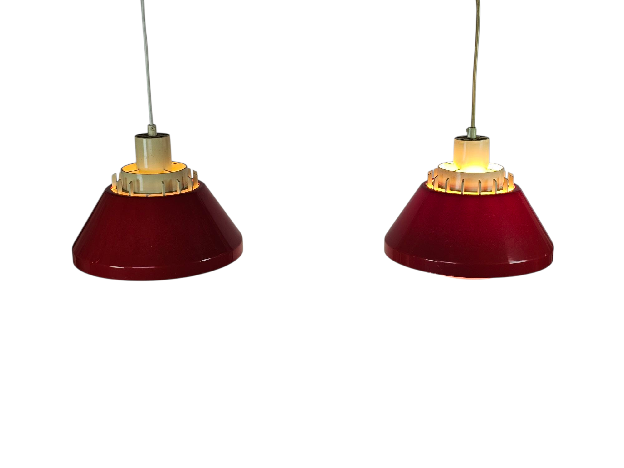 Lyskaer Belysning - made in  Denmark - model 854 - set (2) - hanglampen - kunststof - mid century