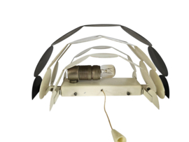 Doria Leuchten - wit/grijs metaal - trekpendel wandlamp - W-Germany - 60's