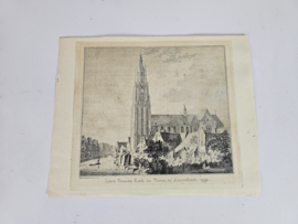 Ets - Paulus van Liender - (1731-1797 - Lieve Vrouwe Kerk en Toren in Amersfoort - 1759