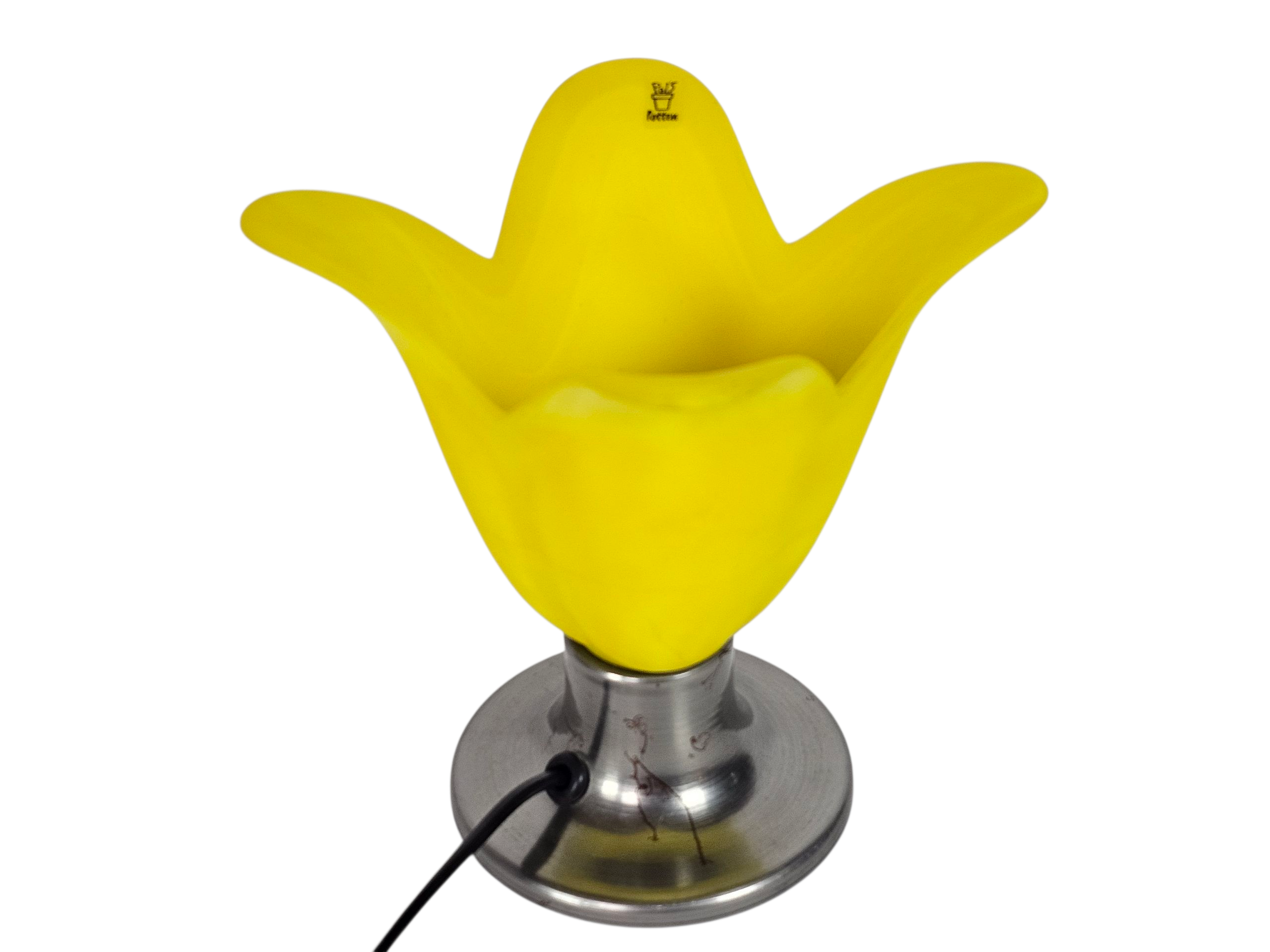 Dutch design - Pols Potten - tafellamp -  kelk verlichting - glas - metaal - 90's