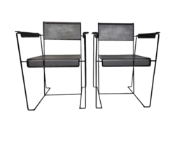 Pilastro stijl - Post Modern -  (2) chairs - geperforeerd staal - Holland - 70's