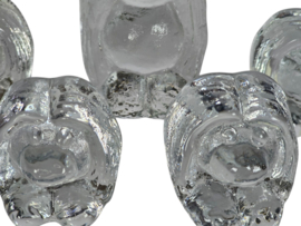 Bergdala - Glasbruk - Peter Johansson - Zweden - Paperweights (5) - kristal - 70's