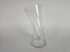 Willem Noyons - Goods dubbelvaas - glas - transparant - na 2000