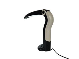 Toekan tafellamp - pop art - design H.T. Huang - zwart/wit -  80's