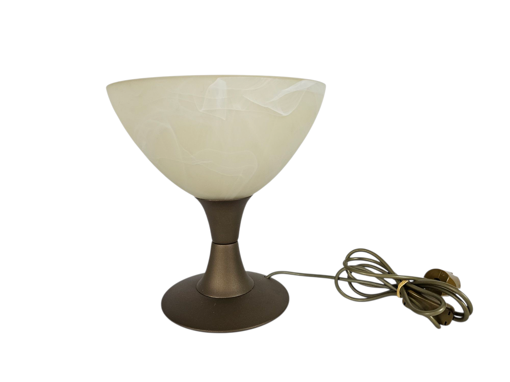 L.L. lights - Made in Italy - model 40908 - kelklamp - messing -  gemarmerd glas - 1999