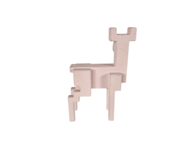 Ikea - Monica Mulder - roze 8-bit hert - gecoat aluminium - 2000