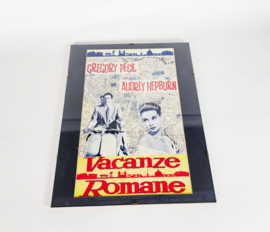 Poster inclusief lijst - Gregory Peck & Audrey Hepburn Vacanze Romane poster - 90's