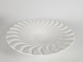 Koninklijke Plateelbakkerij Zuid- Holland - Mat Wit  - Royal - Serveerschaal - 2e kwart 20e  eeuw