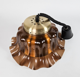 Herda Holland - Dutch design - hanglamp - messing - accryl - 70's