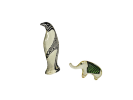 Abraham Palatnik - collectibles - kunsthars - Lucite - Olifant & Pinguin - Brazilië - 3e kwart 20e eeuw