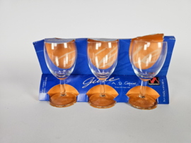 Royal Leerdam - 3x  Gilde glas - design A.D. Copier - 3e kwart 20e eeuw