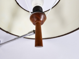 Vintage - ellebooog/knikarm wandlamp - teak - chroom - 1960's