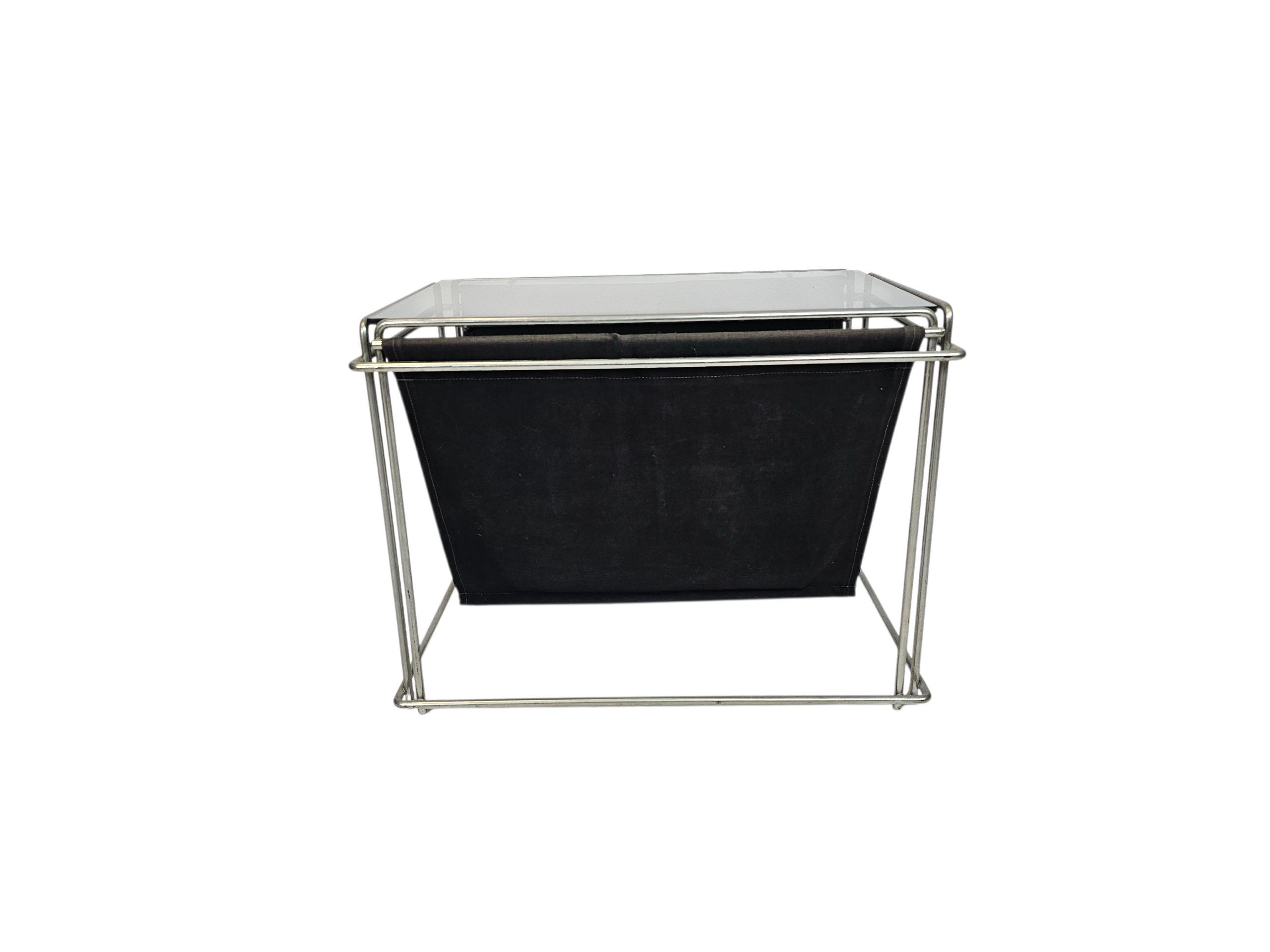 Max Sauze studio -  side table - lectuurbak - metaal -glas - 70s