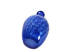 Murano - flesvaas - ingesloten luchtbellen - cobalt blauw - Italie - 80's