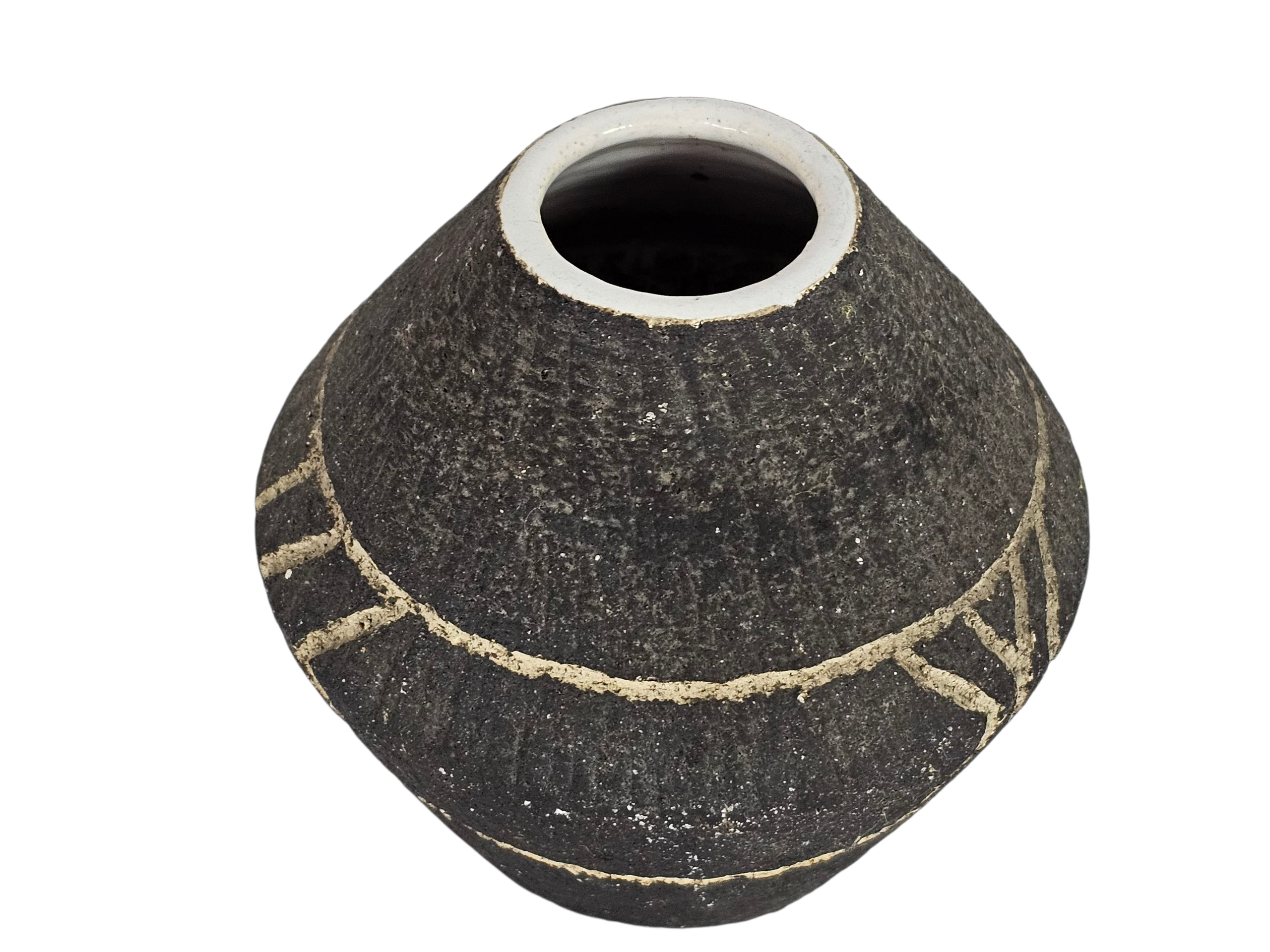 Pieter Groeneveldt -  sgraffito vaas - aardewerk - Made in Holland - 60's