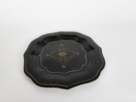 Biedermeier - dienblaadje - blik - metaal - handbeschilderd - 19e eeuw