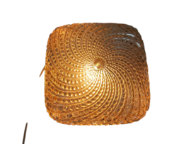 Glashutte Limburg - Tynell stijl - plafonniere - amber - 3e kwart 20e eeuw