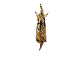 Murano glas - sculpture - 'horse head' - amber glas - 3e kwart 20e eeuw