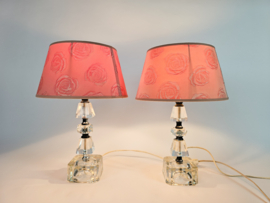 Hollywood Regency - Imported - Hand Cut Lead Crystal - Tafellampen (2) - 1960's