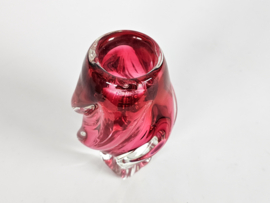 Josef Hospodska - Tsjechië - glasdesign - twisted vase  - Chribska glassworks - 60's