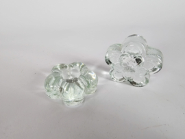 Orrefors - model Stella - kandelaars (2) - glas - 3e kwart 20e eeuw
